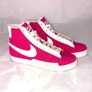 Nike Sportswear Blazer Canvas Sparkling Pink Mid Sneaker Women’s Size 8